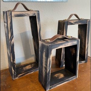 Custom made wooden lantern set